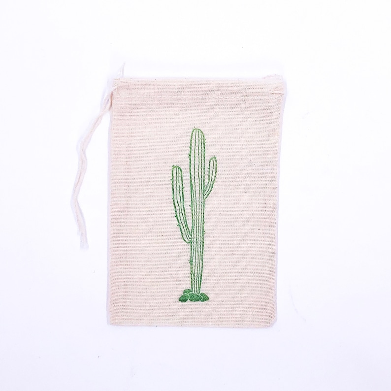 Bachelorette Party Bag Birthday Gift Bag Wedding Welcome Baby Shower Succulent Muslin Bag Soap Jewelry Goodie Candy Cactus Favor Bags