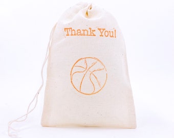 Basketball Favor Bags Sports Party Bag Birthday Goodie Candy Bag Groomsmen Gift Bag Baby Shower Muslin Cotton Fabric Cloth Soap