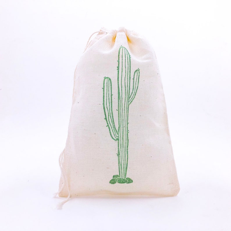 Bachelorette Party Bag Birthday Gift Bag Wedding Welcome Baby Shower Succulent Muslin Bag Soap Jewelry Goodie Candy Cactus Favor Bags