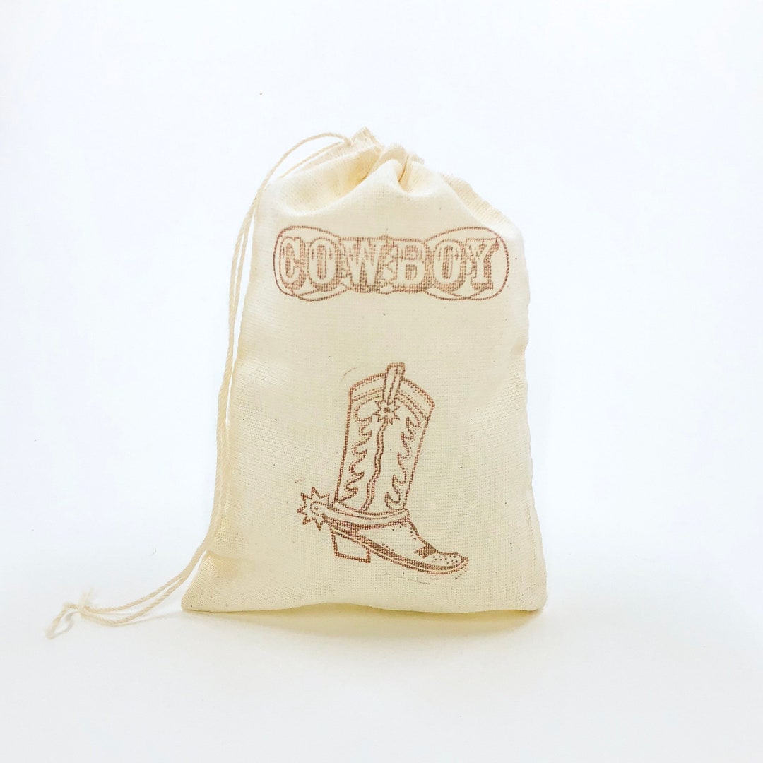 Cowboy Favor Bags Western Party Bag Boot Rustic Country Wedding Welcome Ranch Birthday Baby Shower Candy Goodie Treat Gift Bag Jewelry Soap