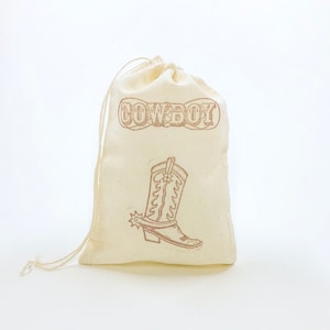 Cowboy Favor Bags Western Party Bag Boot Rustic Country Wedding Welcome Ranch Birthday Baby Shower Candy Goodie Treat Gift Bag Jewelry Soap
