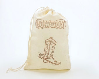 Cowboy Favor Bags Western Party Bag Boot Rustic Country Wedding Welcome Ranch Birthday Baby Shower Candy Goodie Treat Gift Bag Jewelry Soap