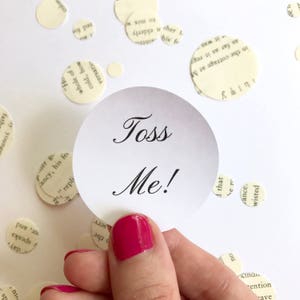 Toss Me Sticker | Wedding Toss Round Circle Sticker Label | Confetti Rice Rose Lavender Exit Toss Bag Seal Throw Me