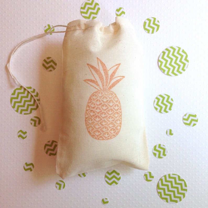 Pineapple Favor Bags Hawaiian Party Bags Nautical Tropical Etsy