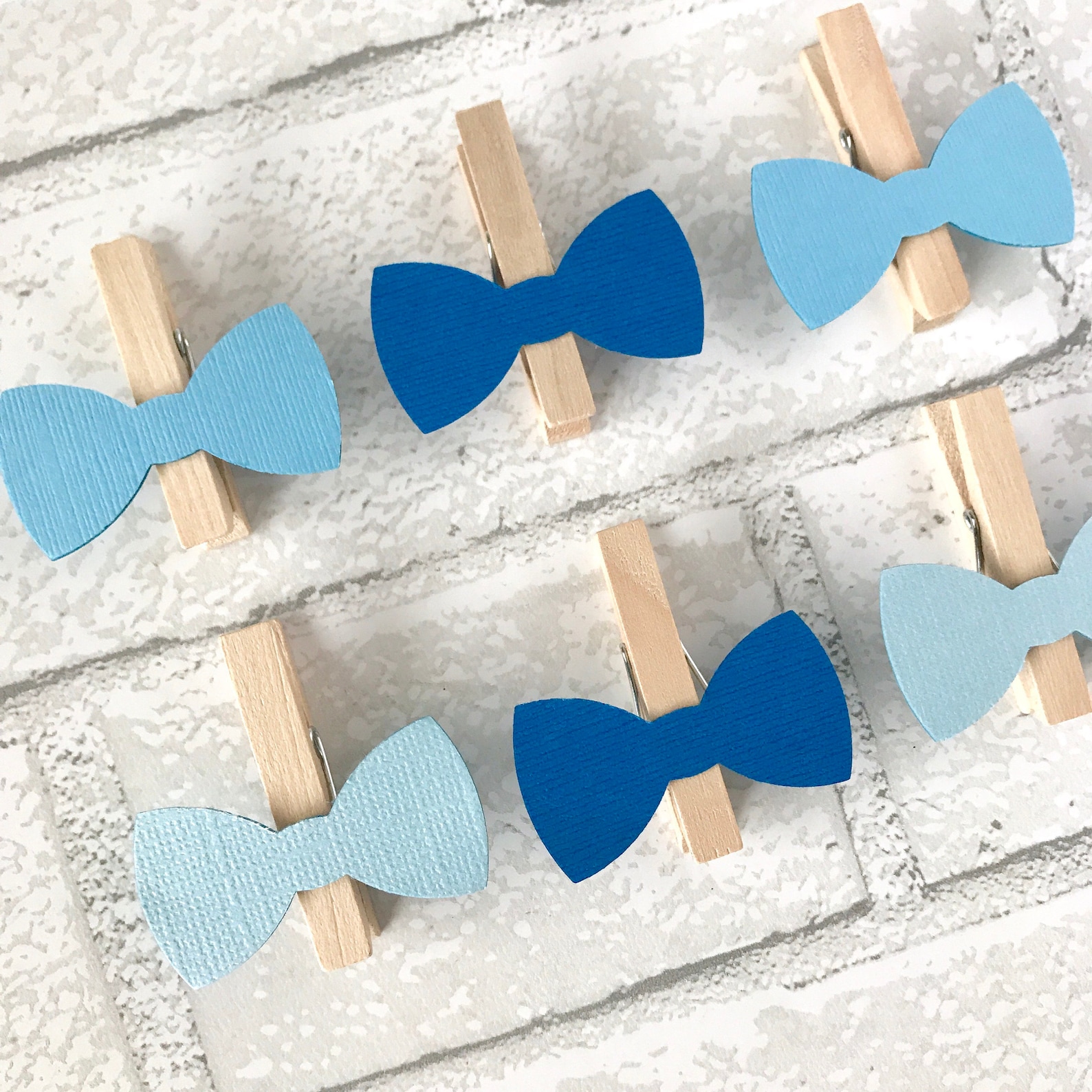 Blue Bow Tie Clothespin Baby Shower Decoration Dont Say Baby Etsy
