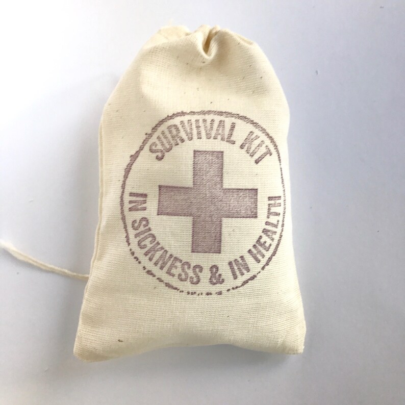 Bachelorette Favor Bags Holiday Hangover Party Bags Wedding Welcome Recovery Muslin Goodie Gift Bag Groomsmen Bachelor Survival Kit Bag