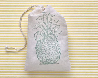 Pineapple Favor Bags Hawaiian Party Bags Nautical Tropical Aloha Beach Wedding Welcome Bachelorette Bridesmaid Baby Birthday Candy Goodie