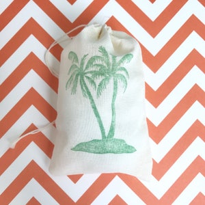 Palm Tree Favor Bags Hawaiian Party Bags Aloha Gift Bags Baby Shower Goodie Candy Bags Nautical Wedding Welcome Bachelorette Birthday Soap