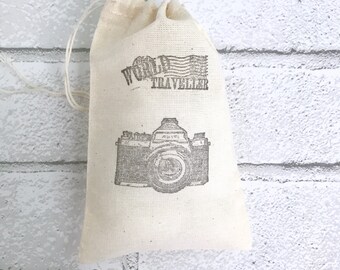 Travel Favor Bags Camera Party Bag Party Favor Gift World Traveler Theme Wedding Welcome Baby Shower Bachelorette Groomsmen Goodie Candy