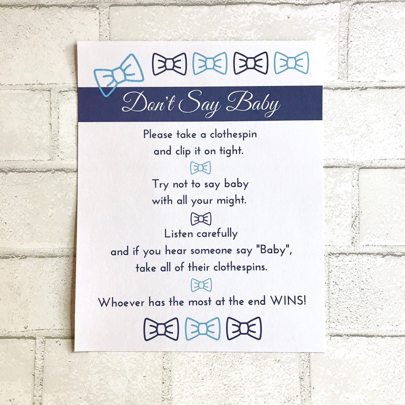 Dont Say Baby Sign Instant Printable Digital Download Baby Etsy