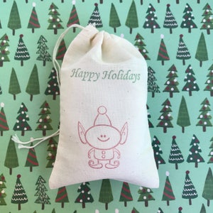 Christmas Stocking Party Bags Candy Goodie Favor Bags Stocking Stuffer Gift Wrap Holidays Cloth Muslin Bag Gift Exchange Advent Soap