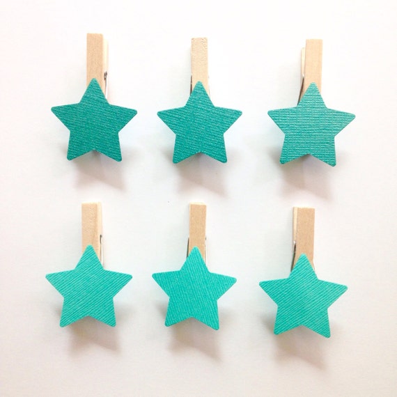 Teal Star Clothespins Baby Shower Decoration Dont Say Baby Game Clothes  Pins Wedding Party Favor Clip Teacher Space Galaxy Celestial