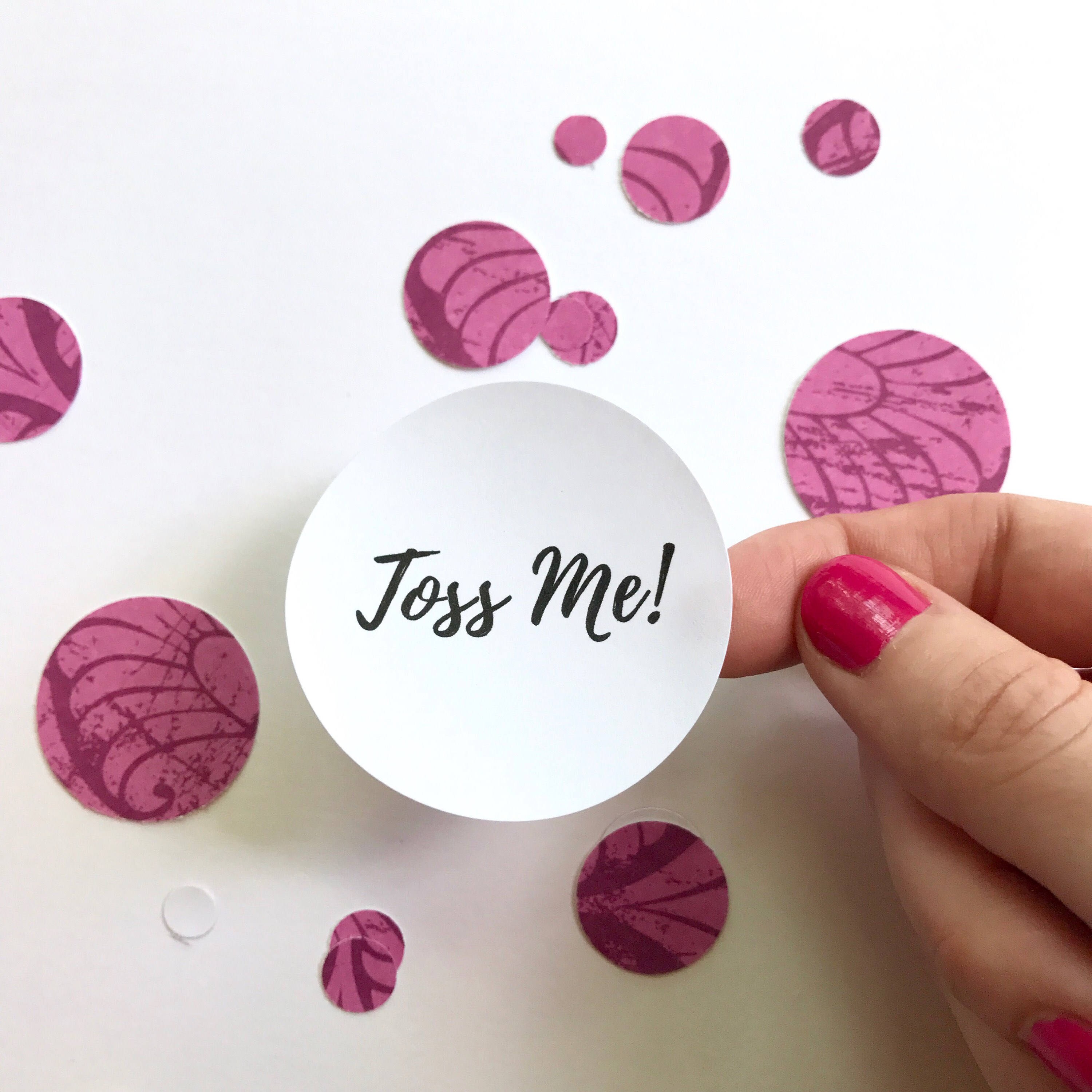 Toss Me Sticker Wedding Toss Round Circle Sticker Label Etsy UK