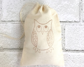 Owl Favor Bags Nature Party Bag Animal Baby Shower Gift Bag Birthday Party Wedding Welcome Bachelorette Bridesmaid Candy Goodie Jewelry Soap