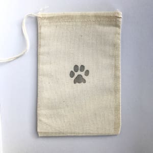 Paw Print Favor Bags Dog Goodie Bag Party Bags Wedding Welcome Baby Shower Candy Bag Cat Birthday Bridesmaid Soap Jewelry Muslin image 7