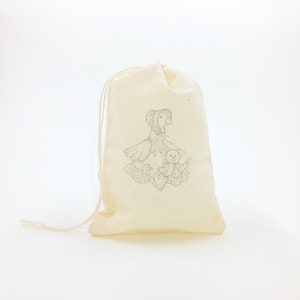 Bolsas de favor de ganso de guardería, bolsas de fiesta de Baby Shower, cuento de hadas, bolsas de regalo de dulces, rima infantil, bolsa de muselina, bolsa de tela, jabón