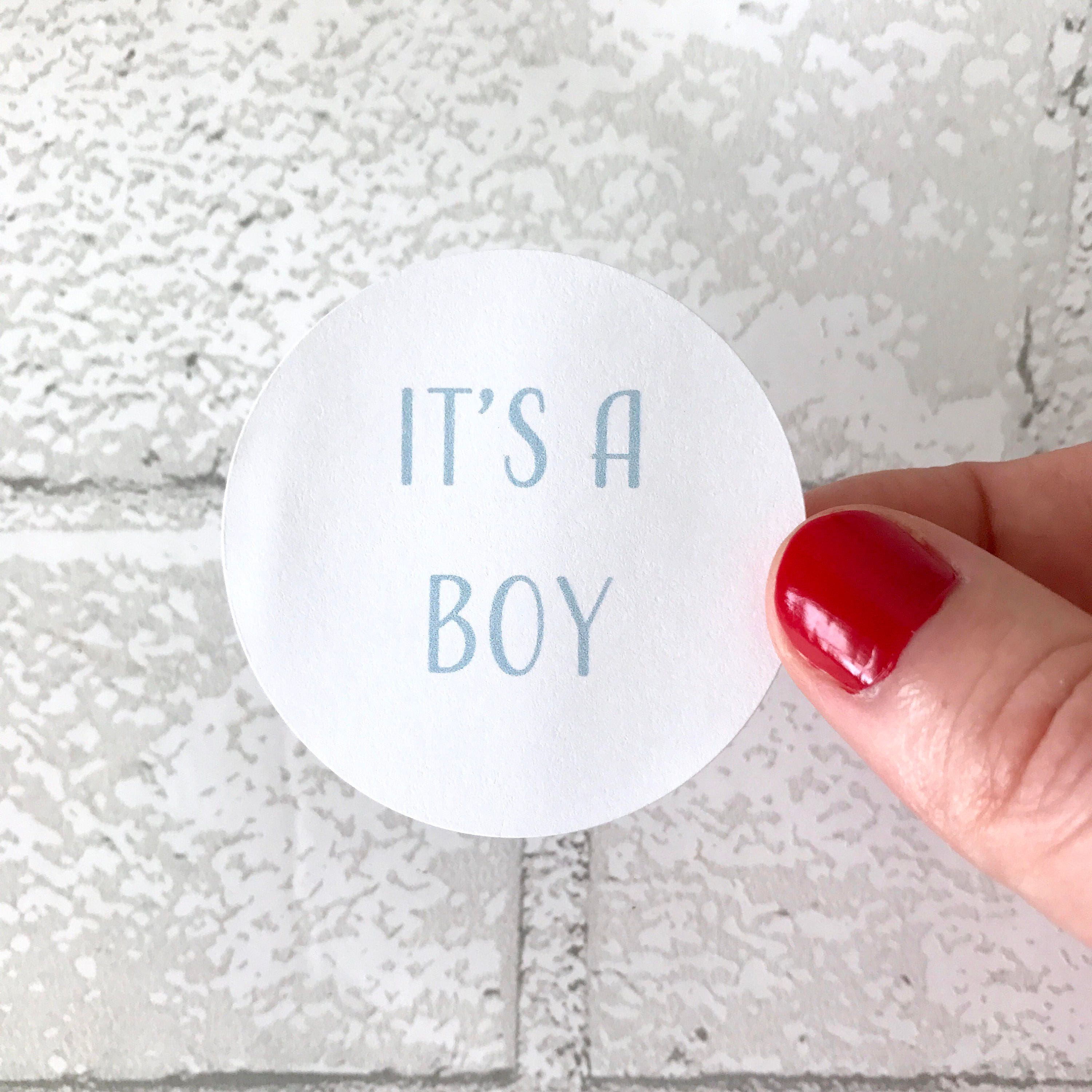 It's a Boy Sticker Baby Shower Favor Bag Circle Sticker - Etsy
