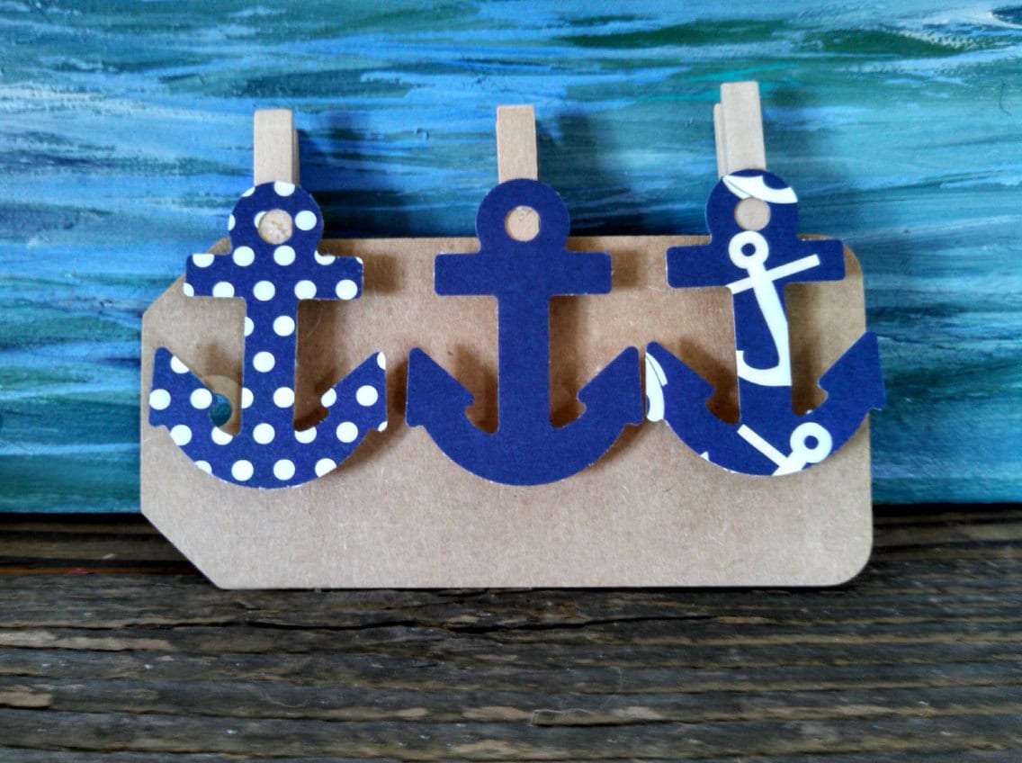 Anchor Clothespins Nautical Wedding Decor