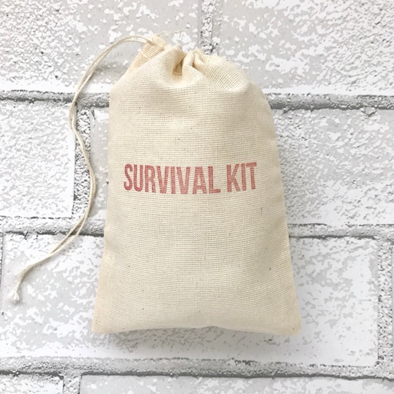 Bachelorette Favor Bags Holiday Hangover Party Bags Wedding Welcome Recovery Muslin Goodie Gift Bag Groomsmen Bachelor Survival Kit Bag