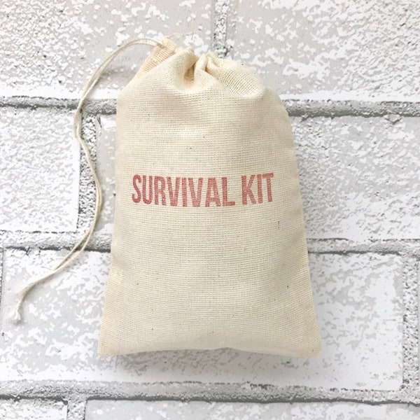 Survival Kit Bags | Bachelorette Favor Bags Wedding Welcome Party Bag Holiday Recovery Hangover Gift Bag Groomsmen Bachelor Goodie