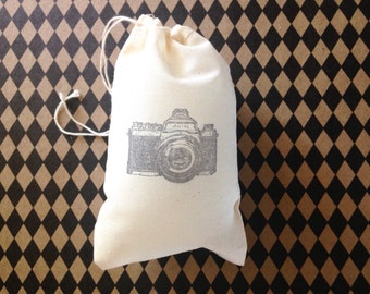 Camera Favor Bags Photographer Party Bag Wedding Welcome Baby Shower Photography Photo Vintage Jewelry Bachelorette Candy Goodie Treat Bag