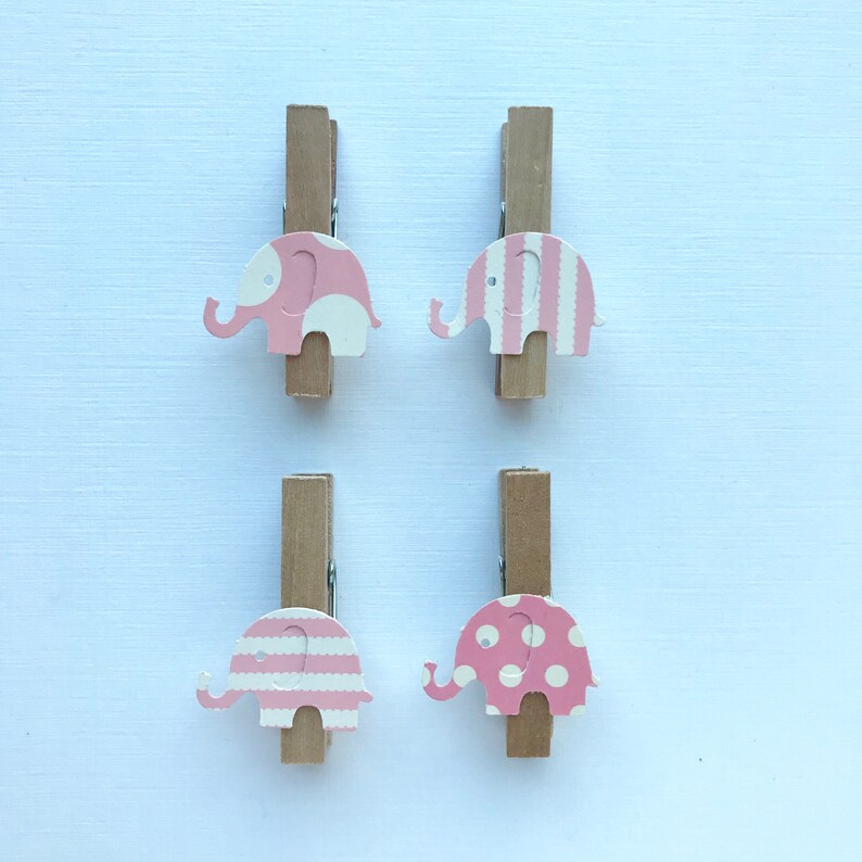 Blue Elephant Clothespins Baby Shower Decoration Don't Say Etsy