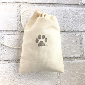 Paw Print Favor Bags Dog Goodie Bag Party Bags Wedding Welcome Baby Shower Candy Bag Cat Birthday Bridesmaid Soap Jewelry Muslin