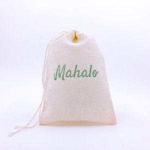 Mahalo Favor Bags Nautical Party Bag Beach Wedding Welcome Gift Bag Baby Shower Birthday Bachelorette Hawaiian Tropical Goodie Candy Treat image 1