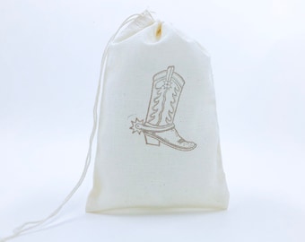 Cowboy Favor Bags Gothic Western Party Bag Boot Gift Bag Rustic Country Wedding Welcome Bachelorette Groomsman Birthday Baby Shower Candy