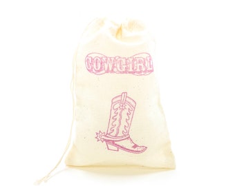 Cowgirl Favor Bags Western Party Bags Bachelorette Gift Bags Boot Goodie Bags Wedding Welcome Birthday Baby Shower Cloth Jewelry Soap