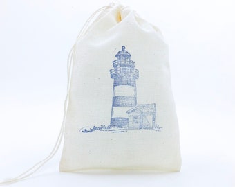 Lighthouse Favor Bags Nautical Party Bags Beach Gift Bag Ocean Goodie Bags Destination Wedding Welcome Birthday Baby Shower Jewelry Soap