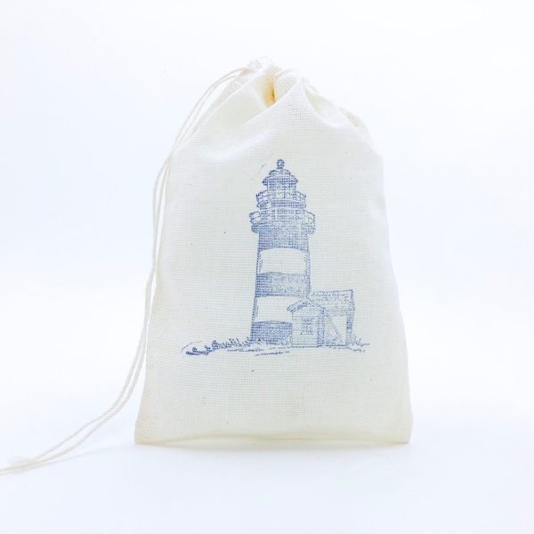 Lighthouse Favor Bags Nautical Party Bags Beach Gift Bag Ocean Goodie Bags Destination Wedding Welcome Birthday Baby Shower Jewelry Soap