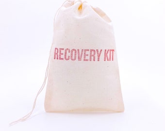 Recovery Kit Bags | Bachelorette Party Bags Holiday Hangover Favor Bags Wedding Welcome Survival Muslin Goodie Gift Bag Groomsmen Bachelor