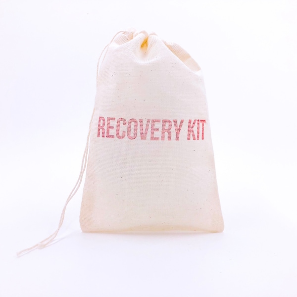Recovery Kit Bags | Bachelorette Party Bags Holiday Hangover Favor Bags Wedding Welcome Survival Muslin Goodie Gift Bag Groomsmen Bachelor