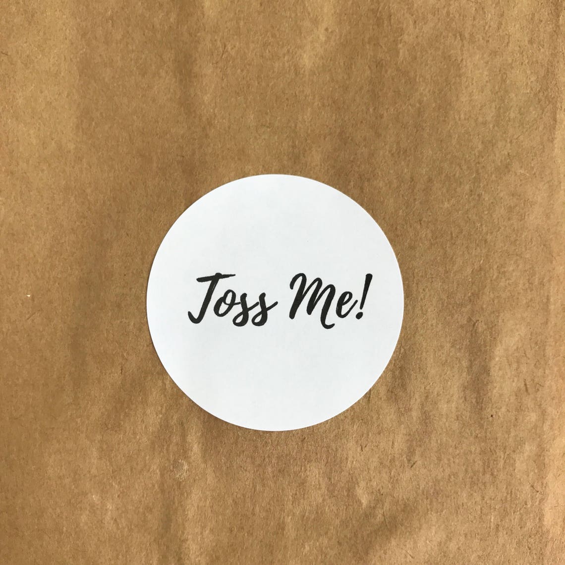 Toss Me Sticker Wedding Toss Round Circle Sticker Label Etsy