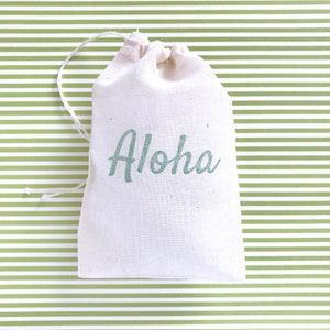 Aloha Favor Bags Hawaiian Party Bag Aloha Gift Bags Beach Goodie Bags Wedding Welcome Bachelorette Bridesmaid Birthday Shower Jewelry