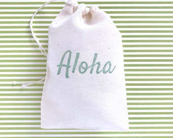 Aloha Favor Bags Hawaiian Party Bag Aloha Gift Bags Beach Goodie Bags Wedding Welcome Bachelorette Bridesmaid Birthday Shower Jewelry