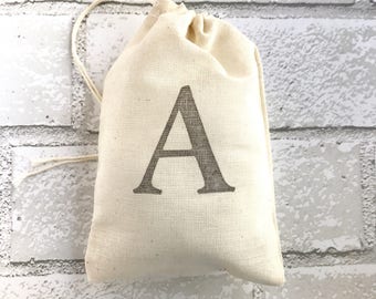 Monogram Initial Favor Bags Personalized Letter Party Bag Wedding Welcome Gift Candy Goodie Baby Bridal Shower Bachelorette Groomsmen