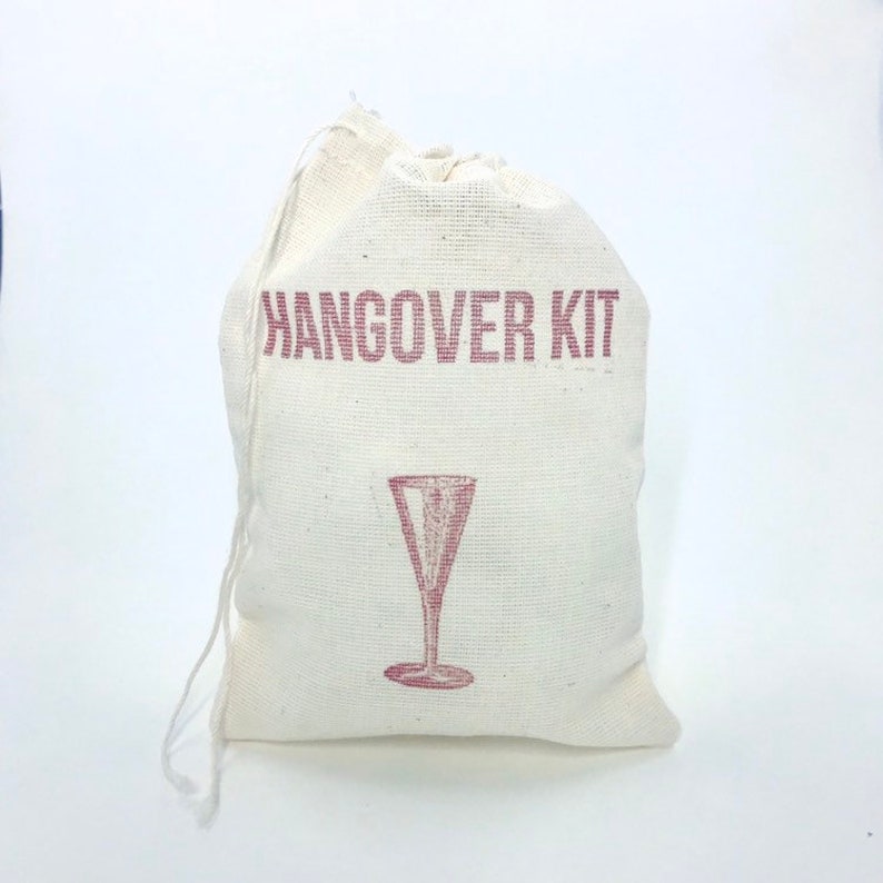 Hangover Kit Favor Bags Champagne Bachelorette Party Bags Holiday Survival Kit Goodie Bag Wedding Welcome Recovery Gift Bag Bridesmaid