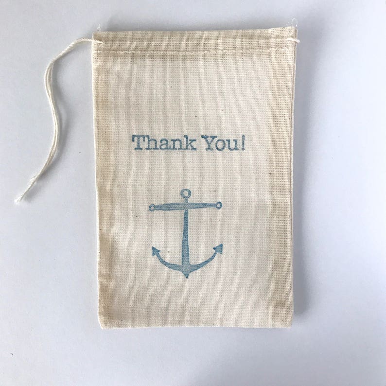 Anchor Favor Bags Nautical Party Bag Wedding Beach Etsy