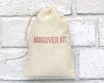 Hangover Kit Bags | Party Bags Bachelorette Favor Wedding Welcome Recovery Holiday Survival Gift Goodie Groomsmen Bachelor Bridesmaid Bridal