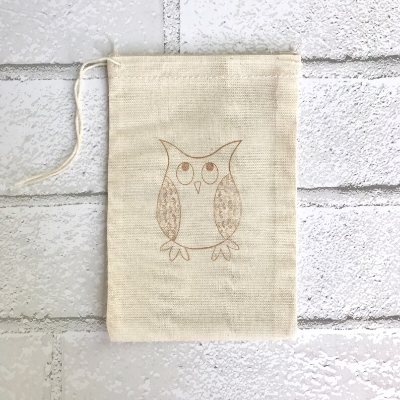 Owl Favor Bags Nature Party Bag Animal Baby Shower Gift Bag Etsy