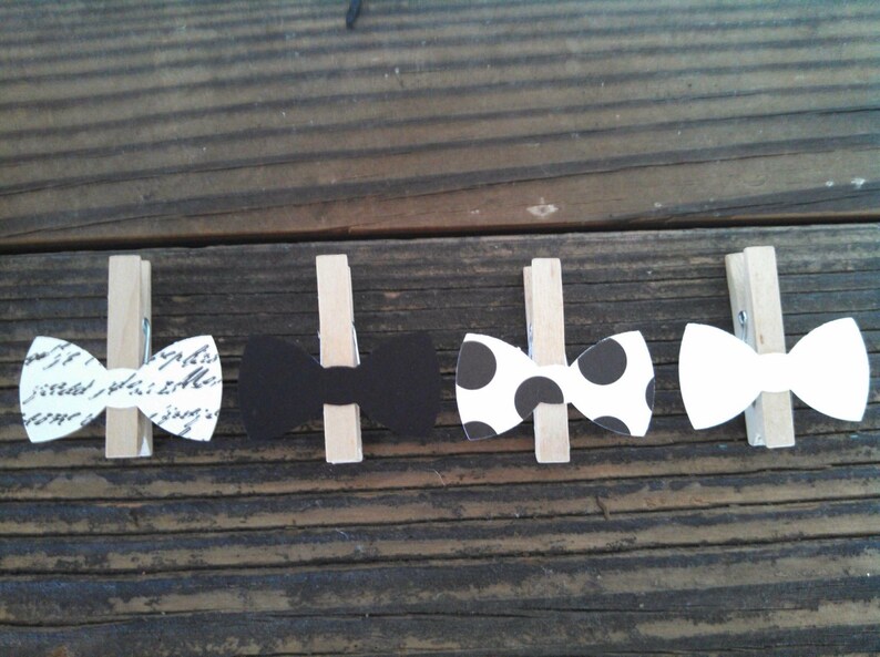 Bow Tie Clothespin Baby Shower Decoration Dont Say Baby Game Etsy