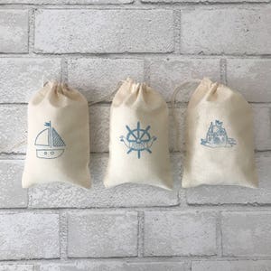 Nautical Favor Bags Beach Sailboat Boat Party Bag Destination Wedding Welcome Baby Shower Birthday Bachelorette Ahoy Anchor Sand Castle Gift