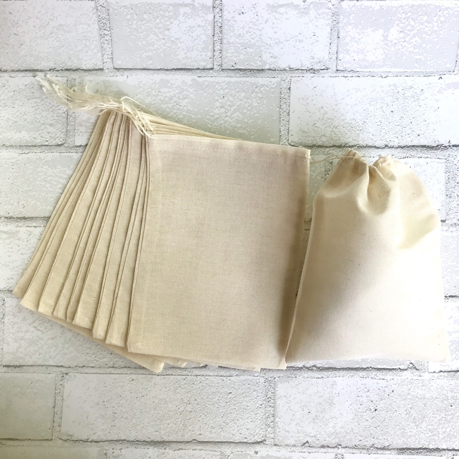 6X8 Bulk Cloth Bags 25 Bulk Muslin Drawstring Favor Bags Blank Etsy