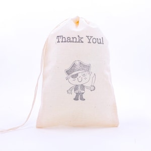 Pirate Favor Bags | Birthday Party Goodie Bags Candy Bag Baby Shower Muslin Cloth Treat Bag Soap Bag Groomsmen Gift for Him