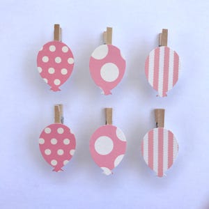 Pink Balloon Clothespins Baby Shower Decoration Birthday Party Clothes Pins Dont Say Baby Game Clips Girl Gender Reveal Diaper Cake