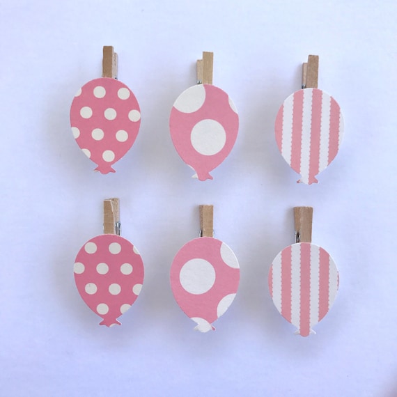 Pink Balloon Clothespins Baby Shower Decoration Birthday Party Etsy