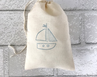 Sailboat Favor Bags Nautical Party Bags Beach Goodie Bags Ocean Gift Bags Wedding Welcome Bachelorette Birthday Party Baby Shower Candy