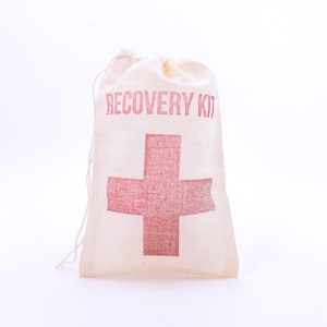 Recovery Kit with Cross Bags | Bachelorette Favor Bags Hangover Party Bags Wedding Welcome Recovery Goodie Gift Bag Groomsmen Bachelor Cloth